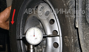 Вимірювання биття колеса